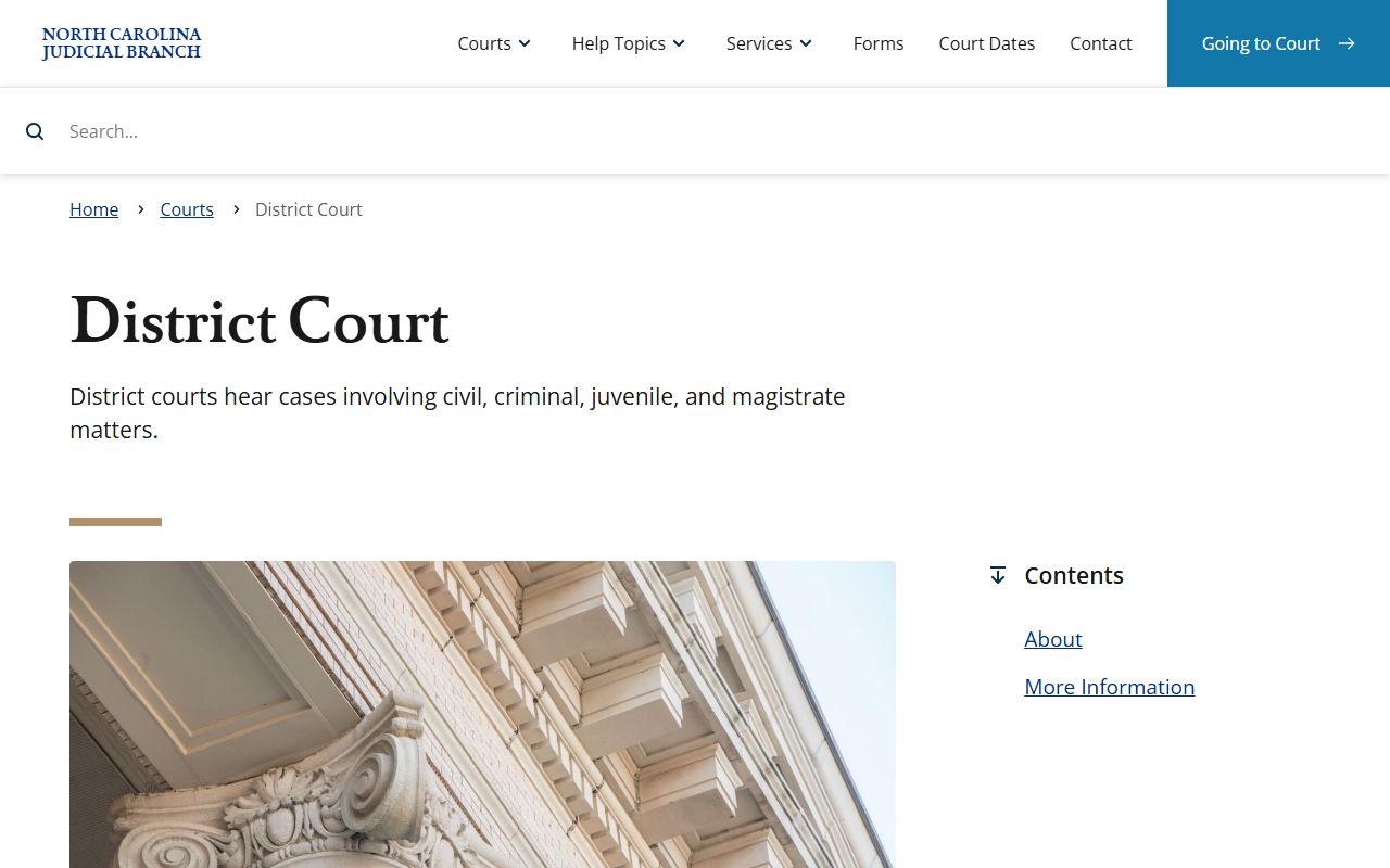 Stokes County court dockets District Court jurisdiction overview