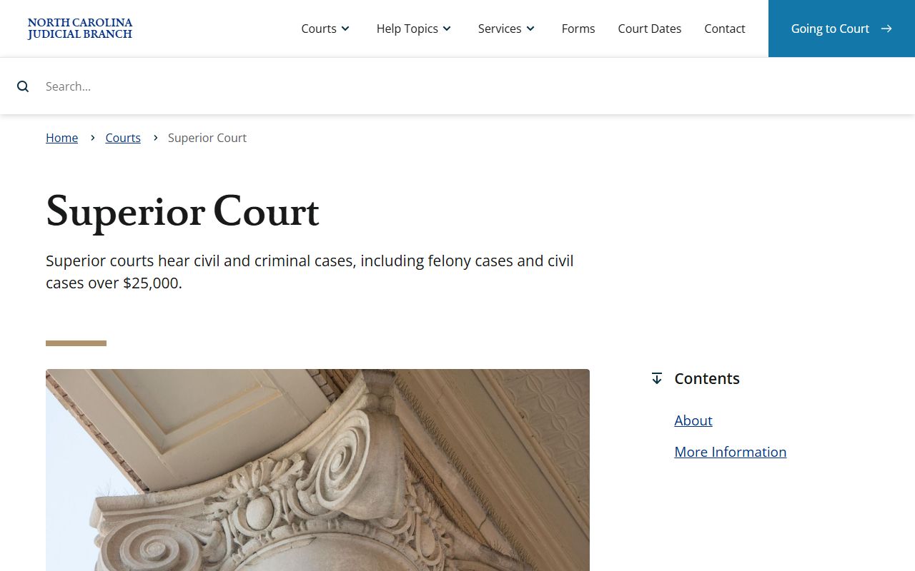 Stokes County court dockets Superior Court jurisdiction overview