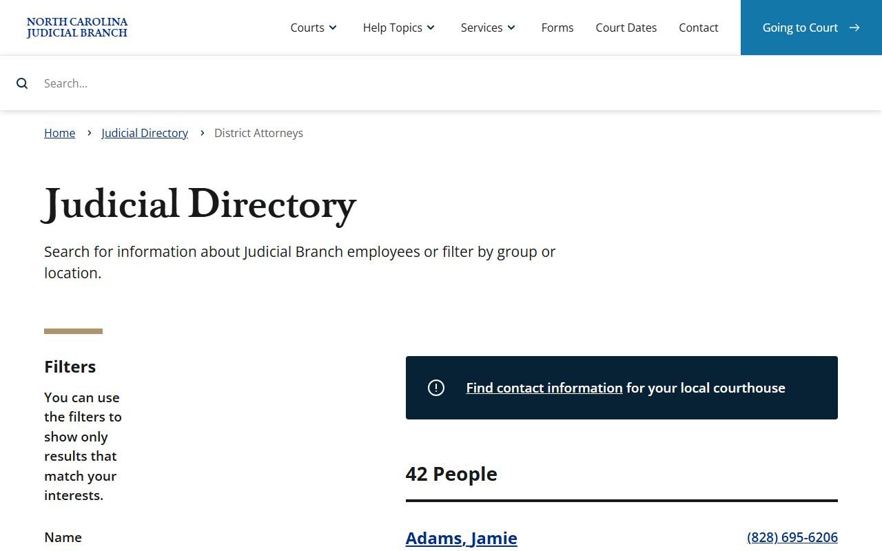 Stokes County criminal court records district attorneys directory