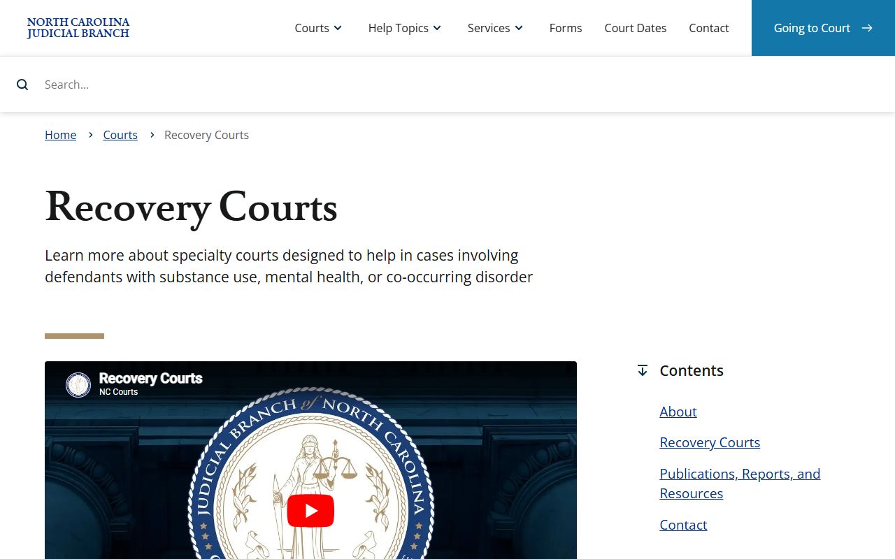 Stokes County District Court Recovery Courts overview