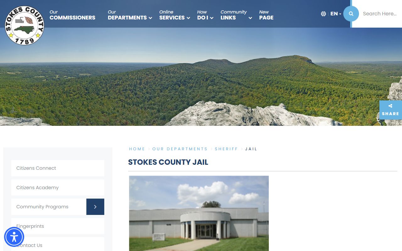 Stokes County jail inmate records information